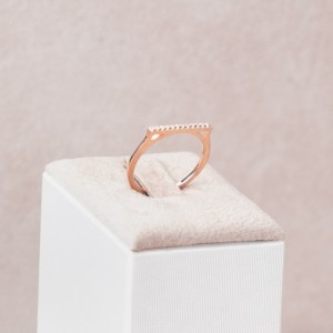 Inel argint placat cu aur roz cu pietre DiAmanti HR-0126_RG-AS (Argint 925‰ 1 g.)